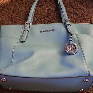 Micheal Kors Teal Bag With Wallet